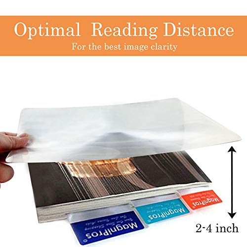Magpro 2 Page Magnifying Sheet 3X PVC Lightweight Fresnel Lens with 2 Bonus Card Magnifier, Plastic Magnifier Ideal for Reading Books, Small Print, and Document - Thumbnail 6