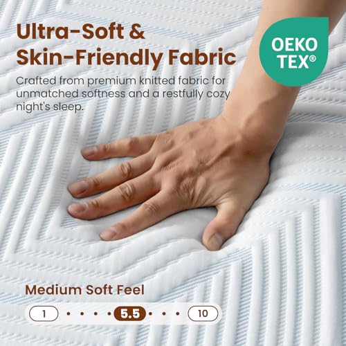 BedStory Full Size Mattress Topper 4 Inch, High Density Memory Foam Bed Pad Double for Back Pain Relief, Cooling Skin-Friendly Cover, No Odor, CertiPUR-US Certified