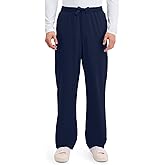 Cherokee Scrub Pants for Men Cargo Nursing Bottom with Zip Fly, 7 Pockets, Elastic Waist & 2-Way Stretch Fabric – 4243