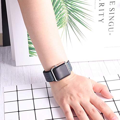 HILIMNY Compatible for Apple Watch Band 42mm, Soft Nylon Sport Loop, with Hook and Loop Fastener, Replacement Band Compatible for iWatch Series 1/2 / 3/4 (42mm, Hyper Grape)