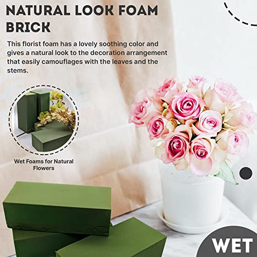 Floral Foam Blocks (4 Bricks) Wet Florist Foam Green Styrofoam