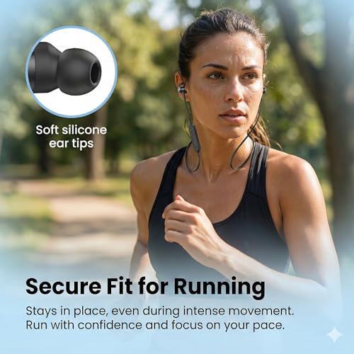UXD Bluetooth Headphones, Wireless Bluetooth Headphones, Headphones with CVC 8.0 Built-in Microphone, 20 Hours Usage Time, IPX7 Waterproof, Sports Headphones, Running Headphones