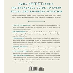 Emily Post's Etiquette, 19th Edition: Manners for Today (Emily's Post's Etiquette)