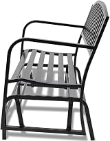 vidaXL Swing Bench - 2-Person Rocking Chair, Weather-Resistant Steel view 7