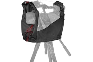 Manfrotto MB PL-CRC-15 Camera Rain Cover for Compact HDV Video Cameras, for Reflex, Waterproof and Transparent, Protects from Dust and Rain, for Photographers and Videographers - Black/Charcoal Grey