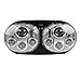 Chrome Dual LED Headlight for Harley Davidson Road Glide 2004 2005 2006 2007 2008 2009 2010 2011 2012 2013