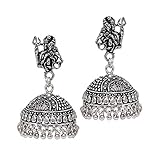 Jaipur Mart Oxidised Plated Jhumka Indian Unique Ethenic bollywood Earrings Jewellery