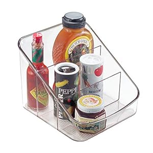 InterDesign-iDesign-Storage-Box-with-3-Compartments-Small-Plastic-Rack-Pantry-Practical-Kitchen-Organiser-for-Spices-and-Condiments-Clear-Set-of-1 iDesign 59830 Storage Box with 3 Compartments, Small Plastic Spice Rack for Kitchen and Pantry, Practical Kitchen…
