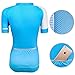 beroy Womens Cycling Jerseys with Short Sleeves,Girls Bike Short Sleeves with Three Pockets(M Blue)