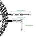 Luvay Guitar Cable 10 ft, Electric Instrument Bass Cable AMP Cord (1/4 inch Right Angle to Straight, Black White)