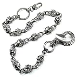 DoubleK Big Skull Biker Trucker Key Jean Wallet Chain (23.5