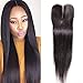 Nadula 12A Brazilian Straight Middle Part Lace Closure 4×4inch 130% Density 100% Unprocessed Virgin Human Hair Closure Natural Color (16inch)