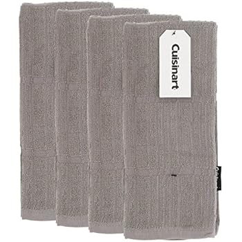 Cuisinart Bamboo Kitchen Hand Towels, 4pk - Soft, Absorbent, Anti-Microbial Decorative Towel Set Perfect for Drying Dishes or Hands - Bamboo Cotton Blend, 16 x 26