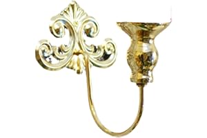Metal Candle Sconces Wall Vintage Vintage Iron Wall Mounted Candlestick Holder Ornate Candle Sconce Black Gold Decorative Can