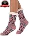 EBMORE Women Slipper Fuzzy Socks Fluffy Cozy Cabin Warm Winter Soft Thick Comfy Fleece Christmas Anti Slip Home Stocking Stuffer(Light Purple)
