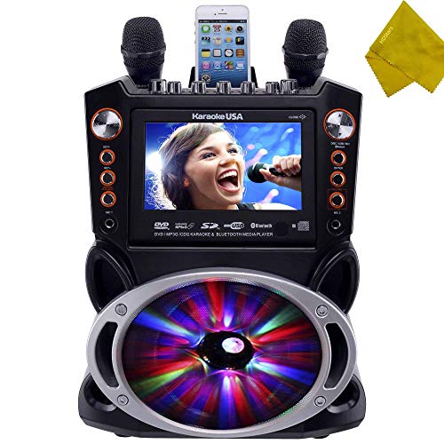 Bluetooth Karaoke System, 7" Color Touch Screen, LED Lights and Record Function - Thumbnail 3