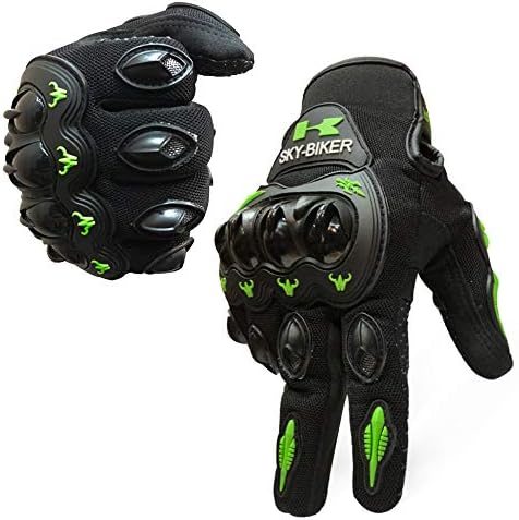 Carbon Fiber Motorcycle Motorbike Full Finger Gloves๏ผ MTB ATV BMX Motocross Gloves Breathable Non-Slip,Reinforced Knuckle Shell Shock-Resistant Breathable Gloves.