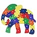 DOUYYE Counting Elephant Wooden Letters and Numbers Jigsaw Puzzles, Family Game for Kids,Interactive Educational Toys for 3 4 5 Years Old and Up Toddler Boys Girls Preschool Children, Birthday Gift