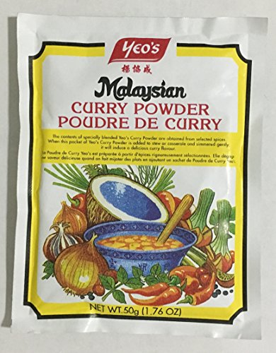 Yeos Malaysian Curry Powder 1.76 Oz (50g) [Pack of 6]