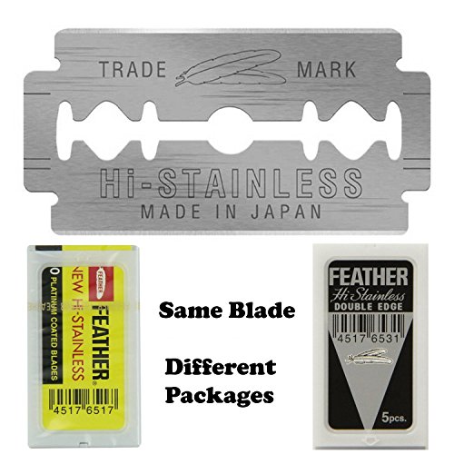 Feather 10 Razor Blades New HiStainless Double Edge Buy Online in