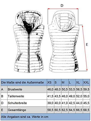 Navahoo Shadaa gewatteerd vest voor dames, licht vest, overgangsjas met afneembare capuchon, XS-3XL - Image 6