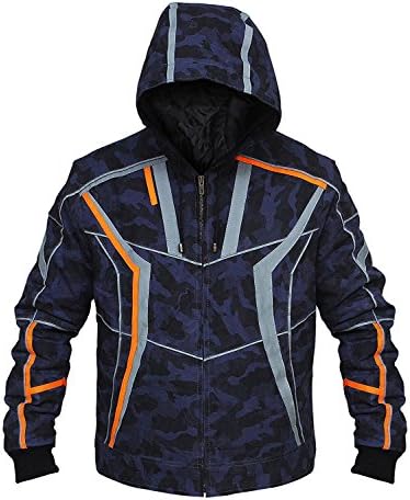Avengers Infinity War Ironman Tony Stark Camouflage 2018 Hoodie Gray Jacket (XXL/Body Chest = 46" Between 48")