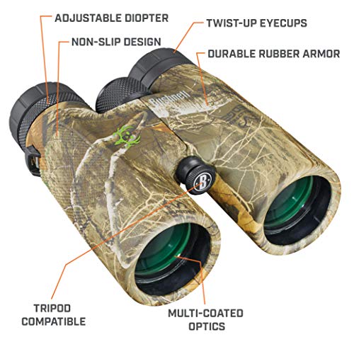 Bushnell Fernglas 10x42 Powerview Real Tree - sehr klares Bild, lichtstark, robust, perfekt für Natur -und Tierbeobachtung, 141042RB – Bild 3