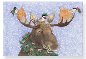 Amazon.com : Holly Moose Christmas Cards : Greeting Cards : Office Products