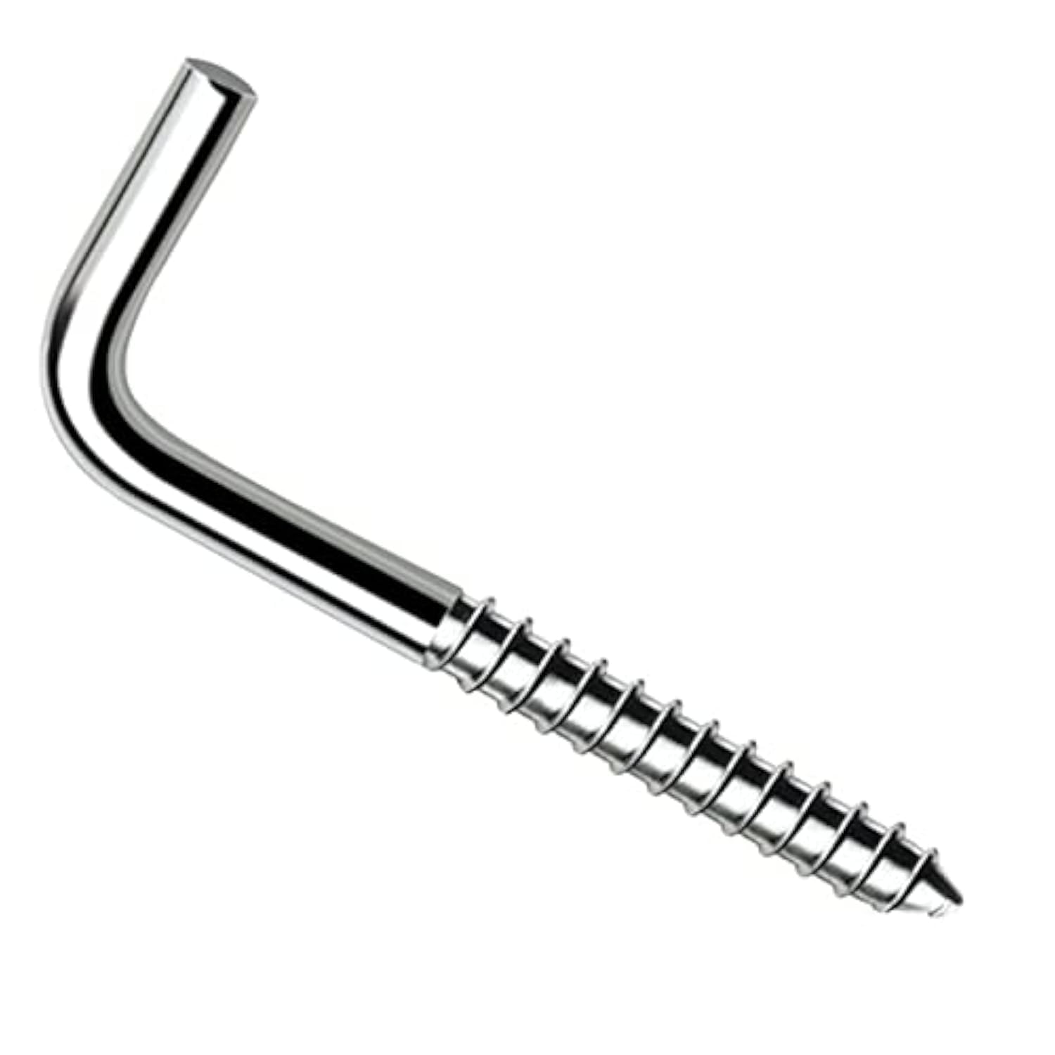 30mm L Shaped Hook Screws Right Angle Screws (Pack of 100) Zinc Plated Self Tapping 90 Degre Bend Wood Screw, Dresser, Cloth Dryer Square hooks, Shouldered Wall Hanger, Cup, Picture Hook 3x30 mm