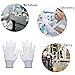 TWY 12 Pieces(6 pairs) White Nylon Anti Static and Anti-slip Gloves,Sewing Work Gloves Size Small to Medium