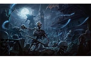 Fantasy North - The Midnight Hour - TCG Trading Card Game Playmat and Mouse Pad - 24 x 14 inches - Perfect for Magic MTG Commander Pokemon Yugioh and Other Card Games
