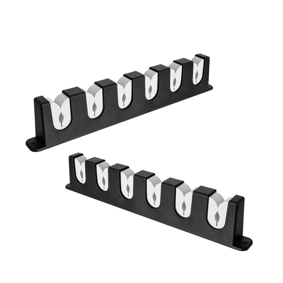 ZONADAH Wall Mounted Fishing Rod ABS Fishing Rod Holder Rack 6 Holes Fishing Pole Holder Rod Stand Wall Mount Modular For Garage Fishing Accessories Grey