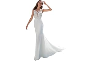 YMSHA Women's Beach Spaghetti Strap Wedding Dresses for Bride 2025 Boho Long Lace Bridal Gowns for Wedding YMS041