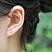SUNGULF One Pair Set of Sterling Silver Star and Moon Stud Earring