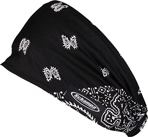 Schampa Mini DOO-Z Headwear (Black with White Paisley)