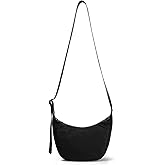 Medium Nylon Crossbody Crescent Bag: Slouchy Style Shoulder Casual with Adjustable Strap