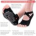 Hylaea Yoga Socks for Women, Non Slip Grip Socks for Pilates, Ballet, Barre, Bikram, Studio, Workout (Black/Watermelon Red, Small/Medium (Women's shoe 6-11))