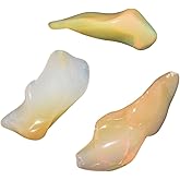 OdrillionGems 3pcs Natural Organic Ethiopian Opal Gemstones, Rough Opal, Chakra Healing Crystals, DIY Jewelry Making, Wire Wrapping, Wholesale Supply, October Birthstones, Raw Polished Stone
