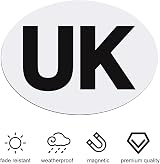 Onarway UK Magnetic Car Stickers Pack of 2 for Europe Oval UK Plate Stickers view 2