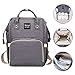 Diaper Bag,Becmd Large Capacity Diaper Bag Backpack,Multi-Function Travel Backpack Nappy Bag,Nurse bag,Fashion Mummy Bag,Waterproof for Baby Care,Stylish and Durable (Grey)