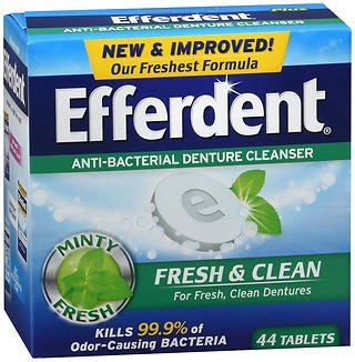 Efferdent Fresh & Clean Anti-Bacterial Denture Cleanser Tablets - 44 ct, Pack of 3