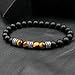 Joan Nunu 2PCS Black Beads Bracelet Set for Men Women Healing Energy Bracelets Handmade Jewelry