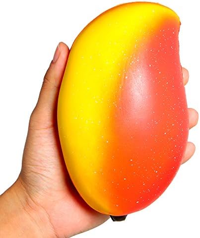 SQHOHO Jumbo Mango Squishy Super Slow Rising Cream Scented Original Packaging, 7Inch