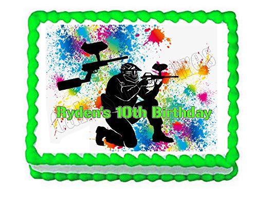 Cakes for Cures Paintball Party Edible Cake Image Cake Topper Frosting Sheet Party Decoration