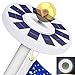 48 LED Solar Flagpole Light, LBell 800 Lux Downlight Lighting for 15 to 25 Ft Flag Pole Topper. Three Models Brightness to Switch- Most Powerful, Brightest, Longest Lasting Night Light