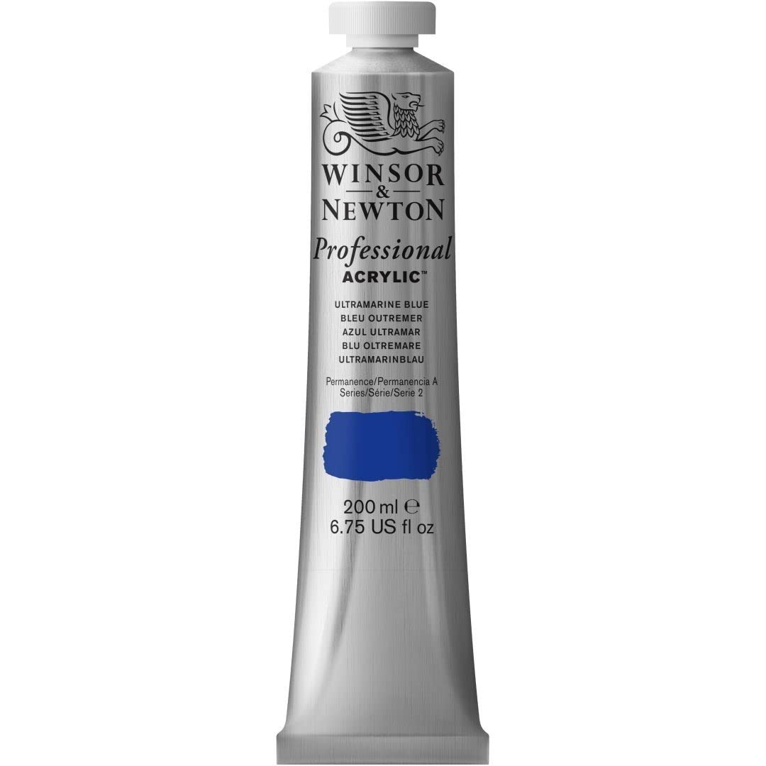 Winsor and Newton 2337664 200 ml Professional Acrylic color Tube - Ultramarine Blue