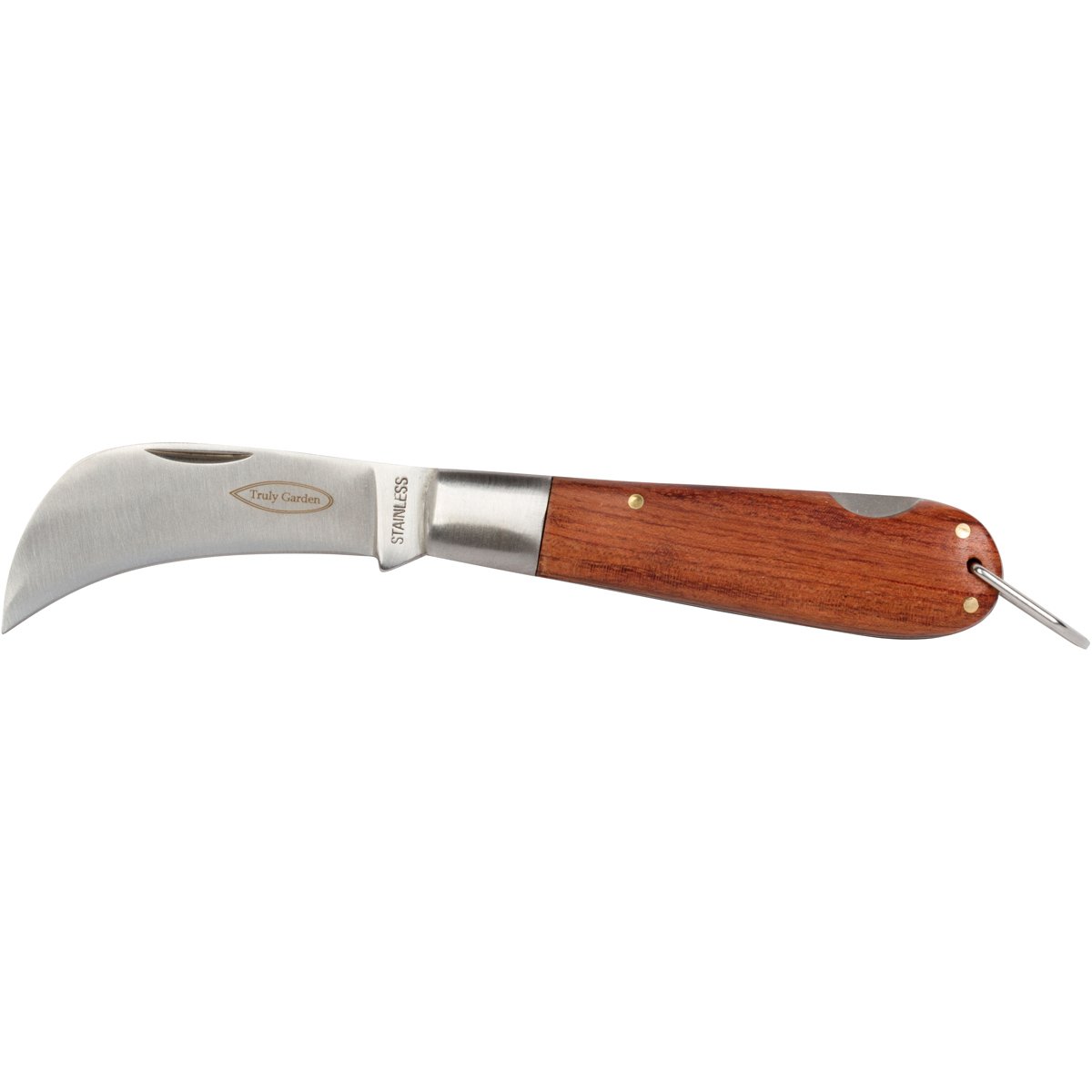 Truly Garden Folding Garden Knife. This Hawkbill knife has a curved