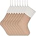 Sunshane Burlap Christmas Stockings Xmas Fireplace Hanging Stockings Decoration Stockings for Christmas Decoration DIY Craft (Flaxen, 8)