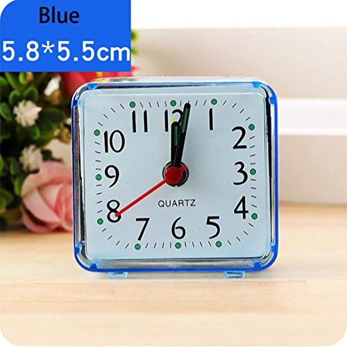 image for Alonea Non Ticking Alarm Clock Small Bed Compact Travel Quartz Beep Cu