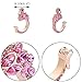 EVER FAITH Gold-Tone Austrian Crystal Lovely Little Flamingo Statement Cuff Ring Pink Size 8